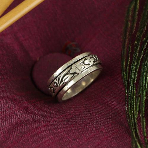 OXIDIZED SILVER MENS BAND RINGS