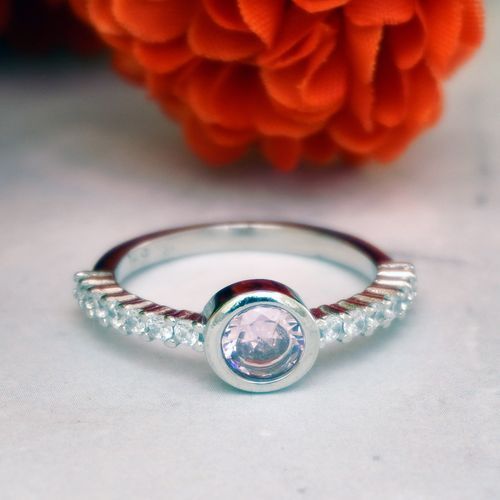 92.5 STERLING SILVER CZ RING