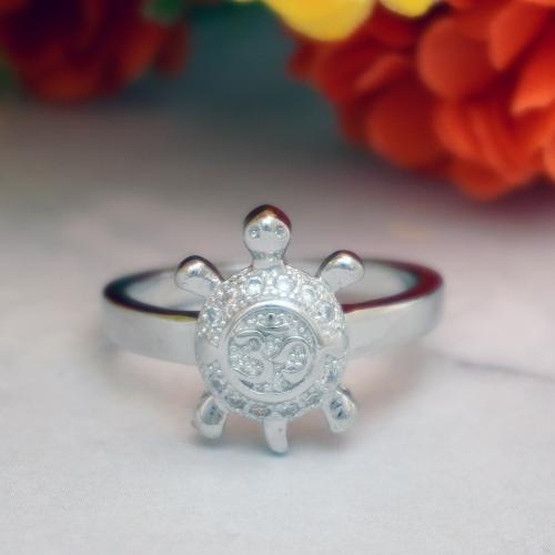 92.5 STERLING SILVER CZ TORTOISE RING
