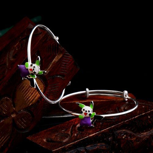 92.5 SILVER ENAMEL BABY BANGLES
