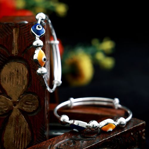 92.5 SILVER ENAMEL BABY BANGLES