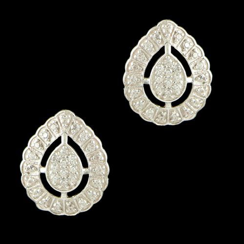 STERLING SILVER CZ STUD