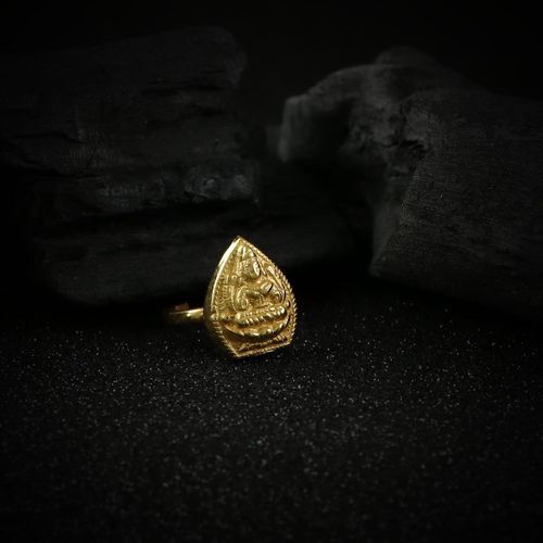 GOLD PLATED GOD LAKSHMI RING