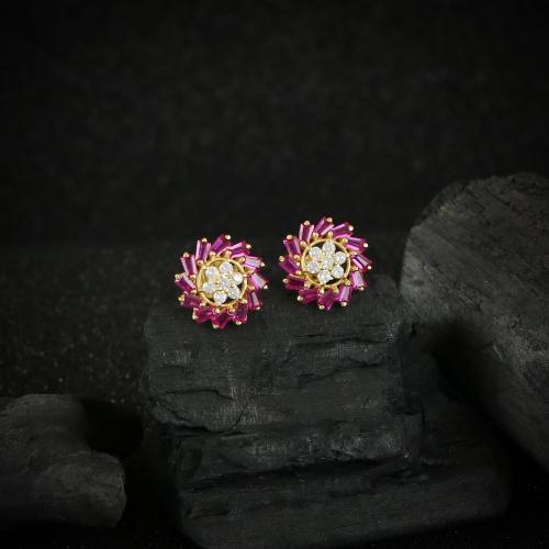 GOLD PLATED CZ EARRINGS