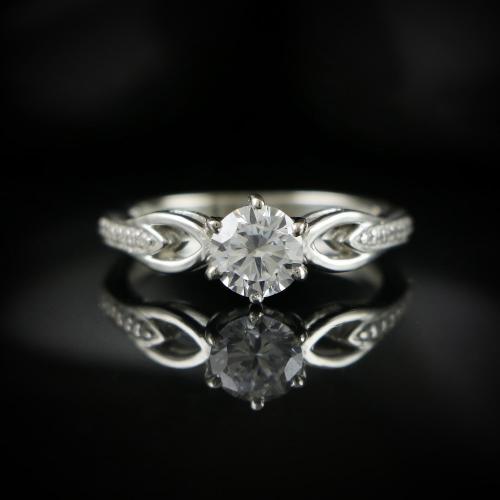 STERLING SILVER CZ SOLITIRE RING