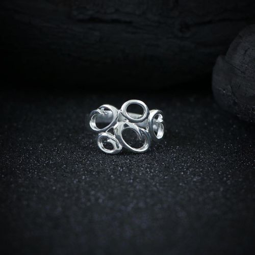 SILVER FLEMING ENAMEL RING