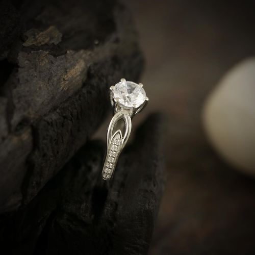 STERLING SILVER SOLITER CZ RING