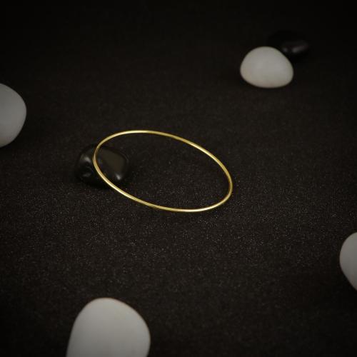GOLD PLATED SILVER PIPE BANGLE