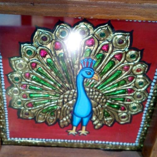 TANJORE PAINTING PEACOCK