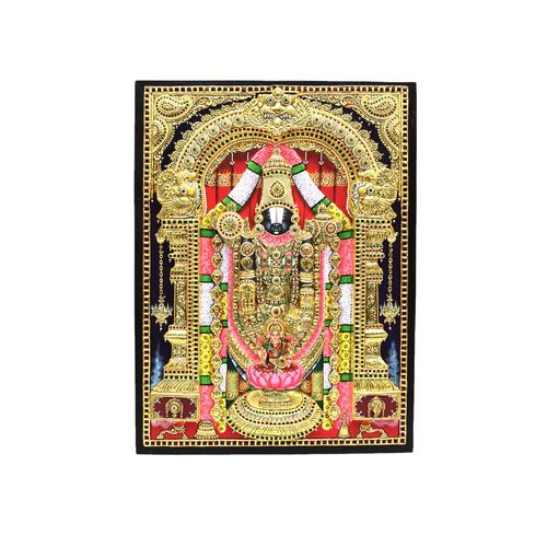 TANJORE PAINTING BALAJI WITH LAKSHMI