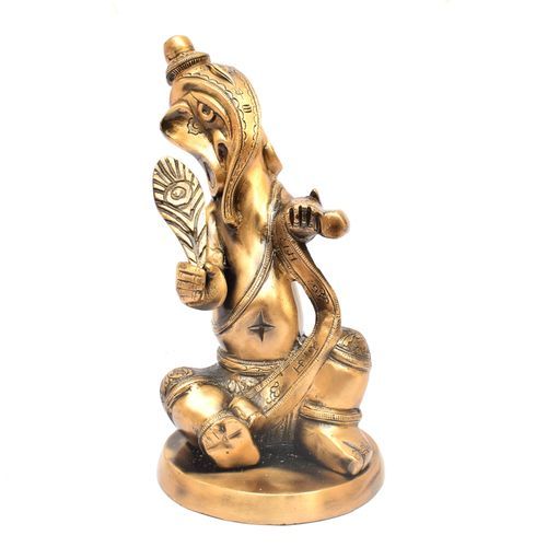 BRASS GANESHA SITTING WITHOUT BASE