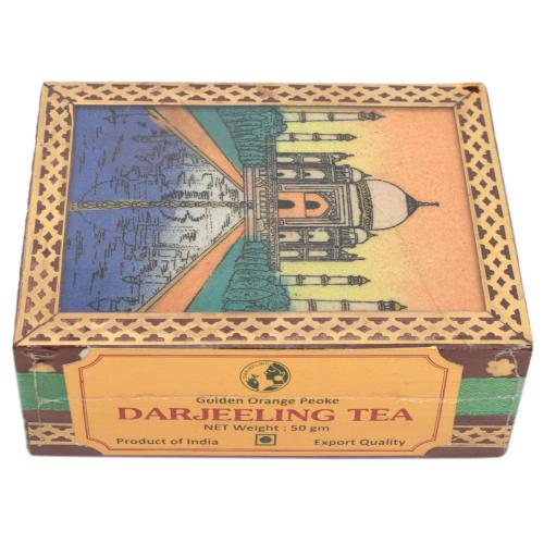 DARJEELING TEA POWDER WITH WOODEN GEM STONE  BOX