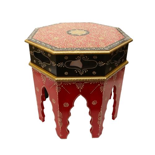 WOODEN PAINTED STOOL