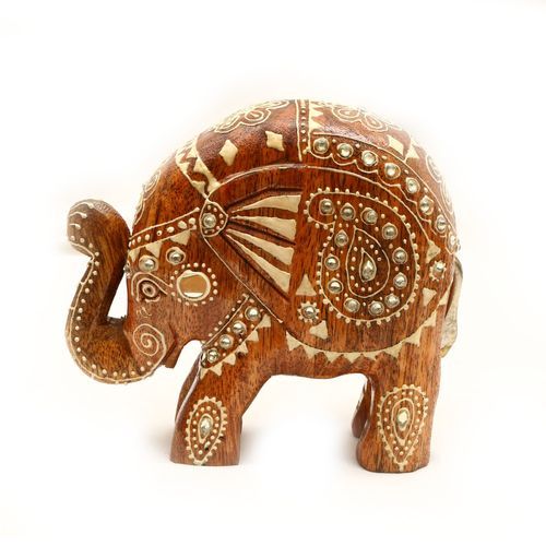 WOODEN PAINTED ELEPHANT