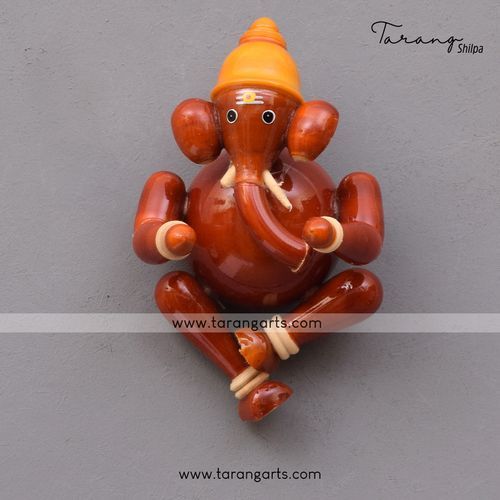 GANESHA  WOODEN WALL HANGING ETIKOPPAKA TOYS
