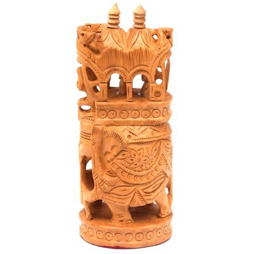 WOODEN AMBARI ELEPHANT
