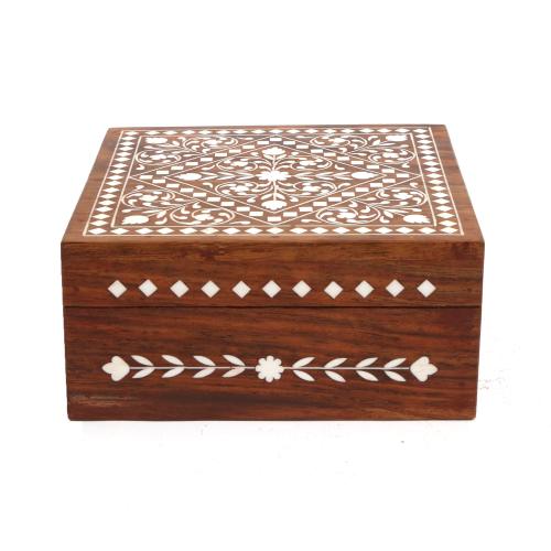 WOODEN BOX WITH INLAY WORK
