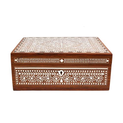 WOODEN JEWELLERY BOX WITH INLAY WORK