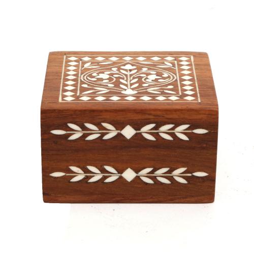 WOODEN BOX WITH INLAY WORK