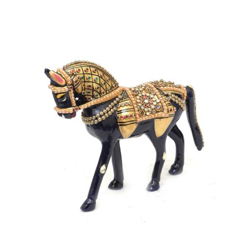 HORSE WITH MEENAKARI WORK FOR HOME DECOR