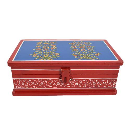 HAND PAINTED WOODEN JEWELLERY BOX FOR HOME DECOR