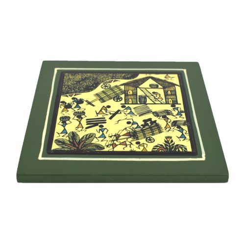 HAND PAINTED WOODEN COASTER FOR HOME DECOR