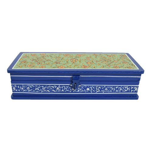 HAND PAINTED WOODEN JEWELLERY BOX FOR HOME DECOR