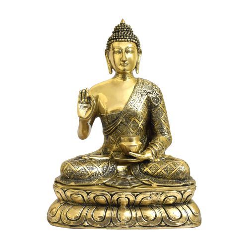 BRASS BUDDHA IDOL