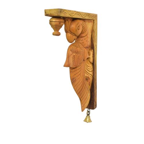 VAAGAI WOOD PARROT BRACKET WITH WALL HANGING