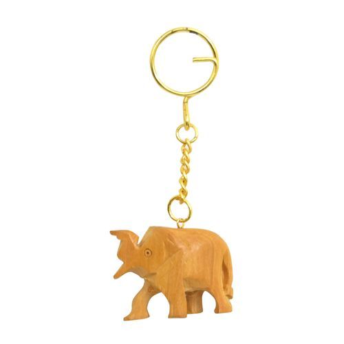 WOODEN ELEPHANT KEY CHAIN