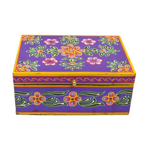 HAND PAINTED WOODEN BOX
