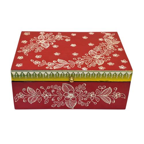 HAND PAINTED WOODEN BOX