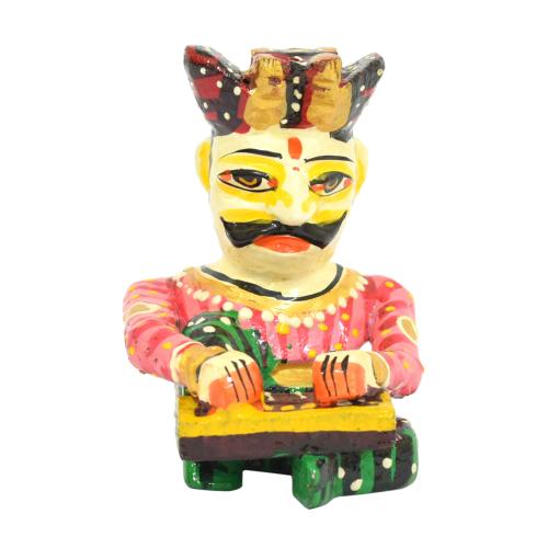 WOODEN HAND PAINTED MUSICIAN