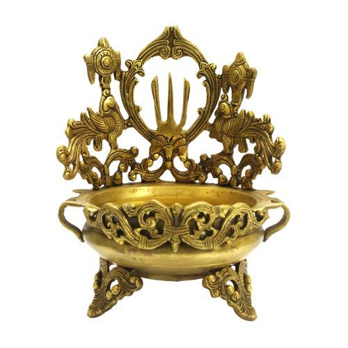 BRASS URLI WITH SHANKU NAMA CHAKRA