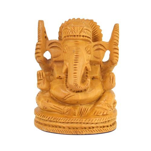 WOODEN CARVED GANESHA