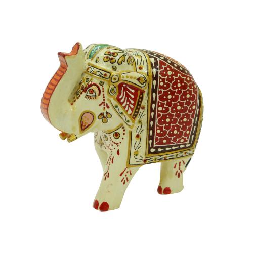 WOODEN HAND PAINTED ELEPHANT