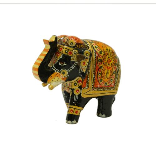 WOODEN HAND PAINTED ELEPHANT