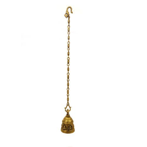 BRASS GANESHA IDOL WITH HANGING BELL