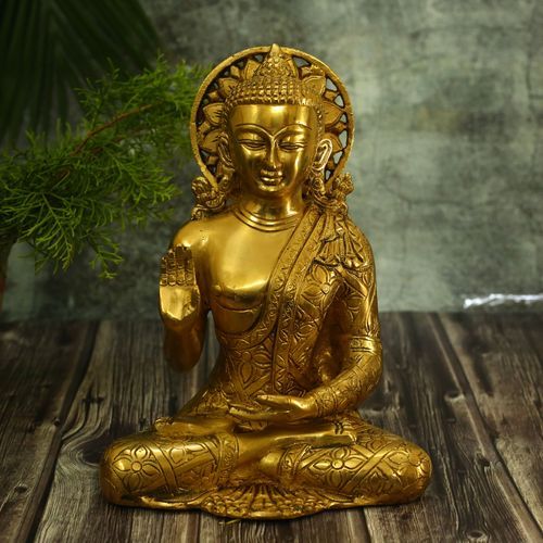 BRASS BUDDHA IDOL