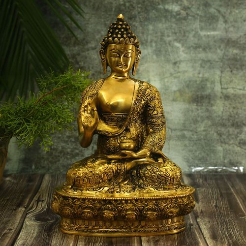 BRASS BUDDHA IDOL