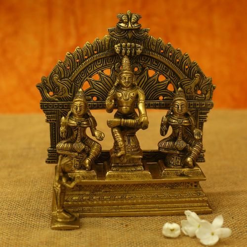BRASS VISHNU LAKSHMI IDOL