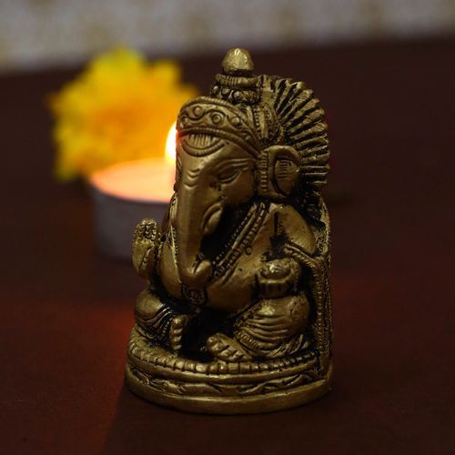 BRASS GANESHA IDOL