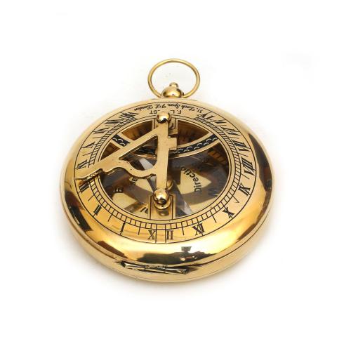 BRASS COMPASS WITH SUNDIAL