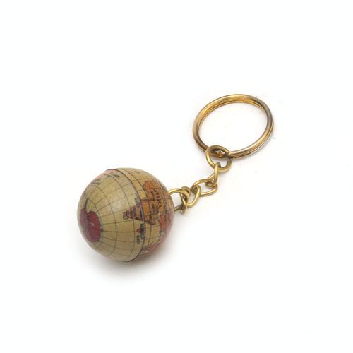 WOODEN GLOBE KEY CHAIN