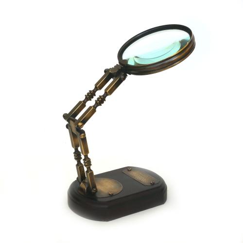 BRASS MAGNIFIER WITH STAND