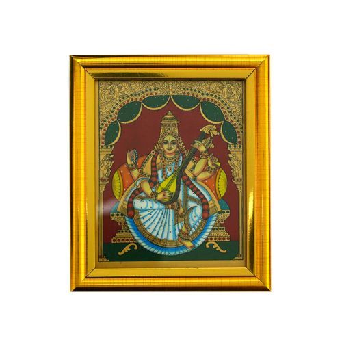 GLASS PAINTING SARASWATHI