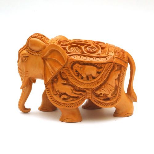 WOODEN CARVED ELEPHANT