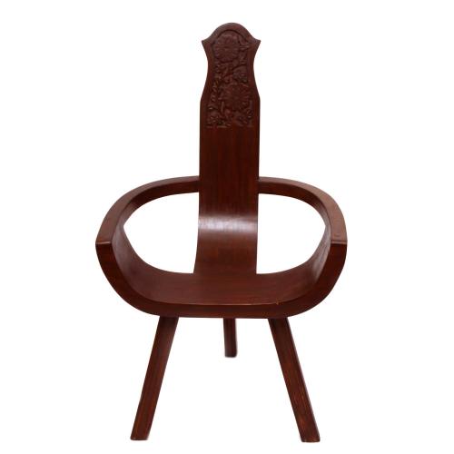 THREE LEG CHAIR WITH ARMS