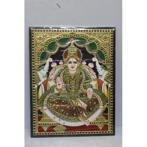 22ct Gold Goddess Lakshmi Gaja Lakshmi Tanjore Painting