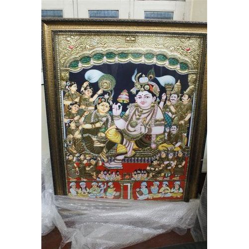 22ct Gold Handmade Lord Krishna Balakrishna Tanjore Painting
